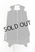CIVARIZE / レースアップ変形ポンチョパーカー F ブラック O-24-12-26-100-CI-to-YM-ZT106