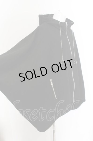 画像2: CIVARIZE / レースアップ変形ポンチョパーカー F ブラック O-24-12-26-100-CI-to-YM-ZT106 (2)