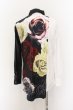 画像4: CIVARIZE / フラワープリント切り替えバイカラーシャツ 46 ブラックｘホワイト O-24-12-26-105-CI-sh-YM-ZT106 (4)