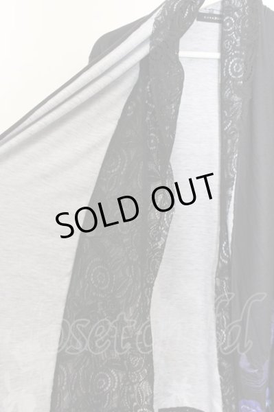 画像2: CIVARIZE / Angerレイヤードレーストッパーフラワーカーディガン 46 ブラックｘブルー O-24-12-26-108-CI-to-YM-ZT108 (2)