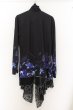 画像4: CIVARIZE / Angerレイヤードレーストッパーフラワーカーディガン 46 ブラックｘブルー O-24-12-26-108-CI-to-YM-ZT108 (4)