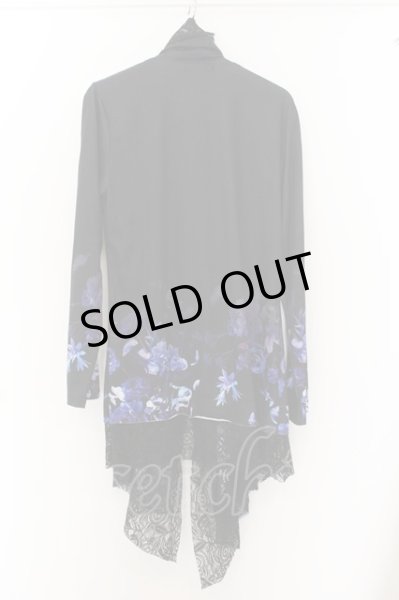 画像4: CIVARIZE / Angerレイヤードレーストッパーフラワーカーディガン 46 ブラックｘブルー O-24-12-26-108-CI-to-YM-ZT108 (4)