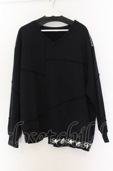画像1: CIVARIZE / ヘビーウェイト切り替えデザインプルオーバー F ブラック O-24-12-26-109-CI-ja-YM-ZT108 (1)