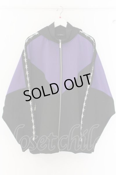 画像1: CIVARIZE / 切り替えポンチョパーカー F ブラックｘパープル O-24-12-26-110-CI-to-YM-ZT102 (1)