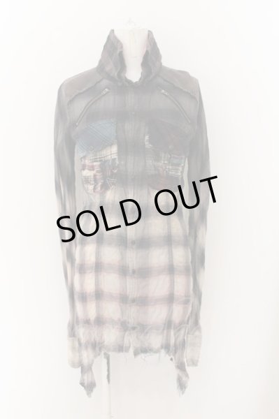 画像1: LGB / SHIRT-G/TIPI ロングシャツ 1（レディース） マルチグラデーション O-24-12-26-114-LG-sh-YM-OS (1)