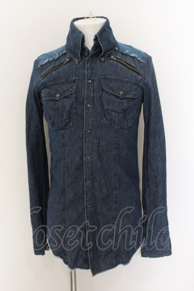 画像3: LGB / SHIRT-G/STD FEATHER/M フェザークロスシャツ【メンズ1】 1 インディゴ O-24-12-26-115-LG-sh-YM-ZT108 (3)