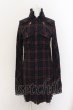 画像1: LGB / SHIRT-G/MID ミディロングシャツ 0（レディース） ネイビーｘワイン O-24-12-26-116-LG-sh-YM-ZT107 (1)