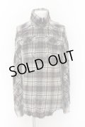LGB / SHIRT-G/M リネン混ウールチェックシャツ【メンズ1】 1 ブラックｘアイボリーｘレッド O-24-12-26-117-LG-sh-YM-ZT107