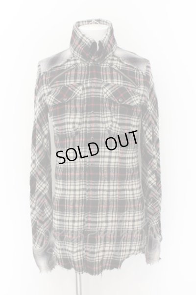 画像1: LGB / SHIRT-G/M リネン混ウールチェックシャツ【メンズ1】 1 ブラックｘアイボリーｘレッド O-24-12-26-117-LG-sh-YM-ZT107