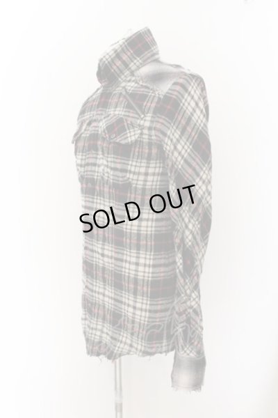 画像2: LGB / SHIRT-G/M リネン混ウールチェックシャツ【メンズ1】 1 ブラックｘアイボリーｘレッド O-24-12-26-117-LG-sh-YM-ZT107