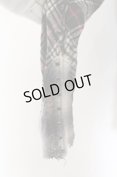 画像4: LGB / SHIRT-G/M リネン混ウールチェックシャツ【メンズ1】 1 ブラックｘアイボリーｘレッド O-24-12-26-117-LG-sh-YM-ZT107 (4)