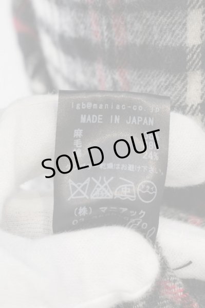 画像5: LGB / SHIRT-G/M リネン混ウールチェックシャツ【メンズ1】 1 ブラックｘアイボリーｘレッド O-24-12-26-117-LG-sh-YM-ZT107 (5)