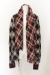 画像1: LGB / SHIRT-G/STL ストールシャツ 0（レディース） レッドｘブラック O-24-12-26-118-LG-sh-YM-ZT102 (1)
