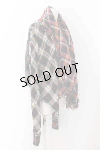 画像2: LGB / SHIRT-G/STL ストールシャツ 0（レディース） レッドｘブラック O-24-12-26-118-LG-sh-YM-ZT102 (2)