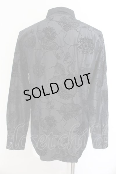 画像2: NO ID. / フロッキージャガードシャツ 2 ブラック O-24-12-26-021-NO-sh-YM-ZT125 (2)