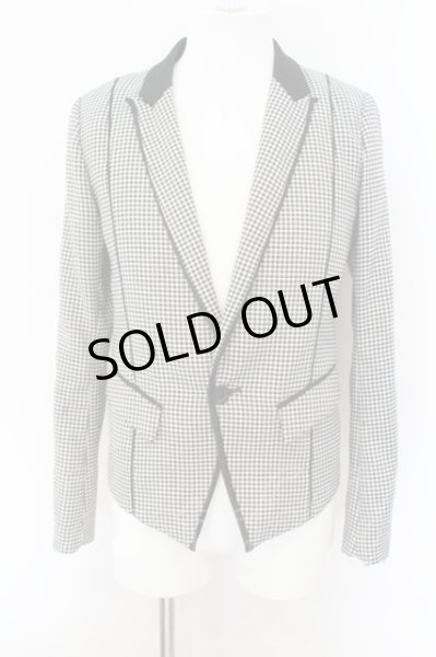 画像1: CIVARIZE / Bishop切り替えパイピングTRストレッチテーラードジャケット 44 ブラックｘホワイト O-24-12-26-026-CI-ja-YM-ZT125 (1)