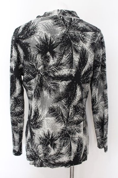 画像2: 5351pour les Hommes / リンクスクラッシュニットカーディガン 46 ブラックｘホワイト O-24-12-26-027-53-ja-YM-ZT125 (2)