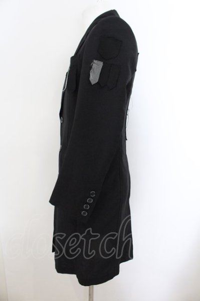 画像2: SWITCHBLADE / 3B PATCHWORK CROSS COAT ジャケット S ブラック O-24-12-26-003-SW-ja-YM-ZT103 (2)