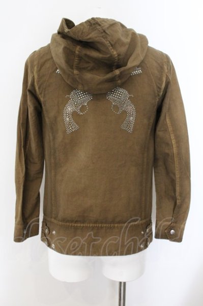 画像2: roar / バッククロスフードジャケット 0 ブラウン O-24-12-26-031-ro-ja-YM-ZT126 (2)