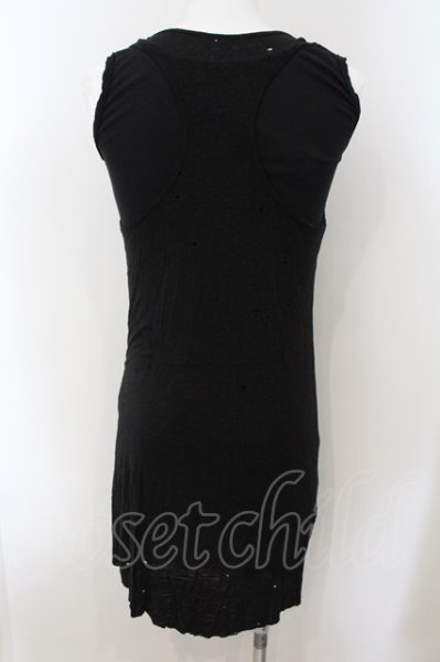 画像2: A.F ARTEFACT / Layered Damage TK タンクトップ 36 ブラック O-24-12-29-004-A.-to-YM-ZT142 (2)