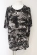 画像1: MEMHIM / インクジェットドルマンTシャツ 3 ブラック O-24-12-29-045-ME-ts-YM-ZT140 (1)