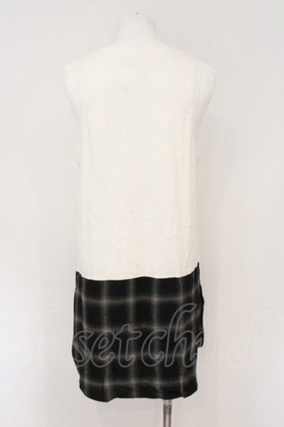 画像3: AMPHIBIAN / 切り替えロングタンクトップ M ホワイトｘブラック O-24-12-29-046-AM-to-YM-ZT140 (3)