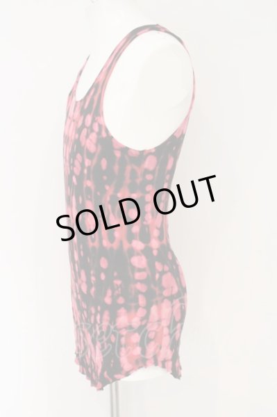 画像2: 上野商会 / タイダイ染めテレコタンクトップ S ピンクｘブラック O-24-12-29-048-UE-to-YM-ZT140 (2)