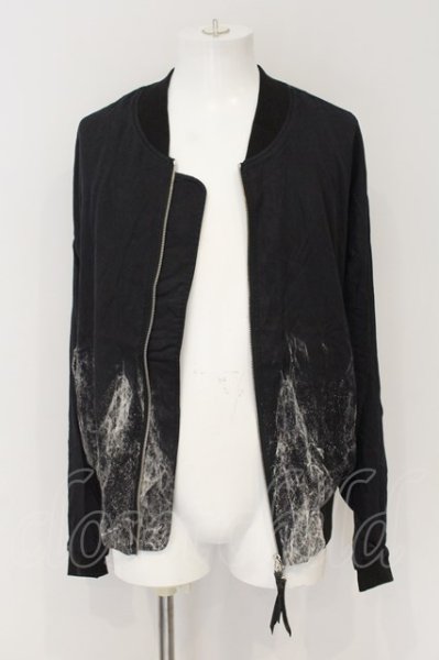 画像4: KMRii / Cotton Viscose Back Zip MA-1 ジャケット 2 ブラック O-24-12-29-055-KM-ja-YM-ZT232 (4)
