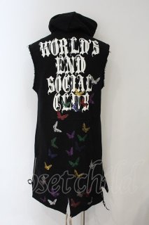 KMRii / Serpent Cross Damage Hoodie パーカー ONE ブラック T