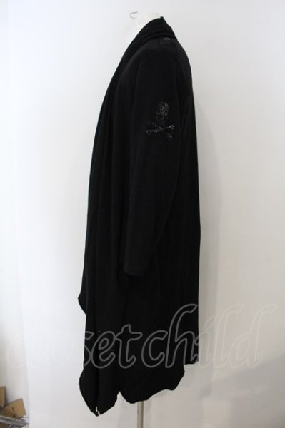 画像2: Roen / アームスカルスウェットロングカーディガン S ブラック O-24-12-29-001-Ro-to-YM-ZT142 (2)