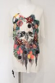 画像1: KMRii / BOTANICAL PARADISE Tシャツ 3 ホワイト O-24-12-29-060-KM-ts-YM-ZT137 (1)