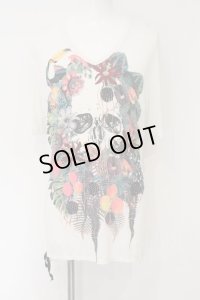 KMRii / BOTANICAL PARADISE Tシャツ 3 ホワイト O-24-12-29-060-KM-ts-YM-ZT137