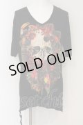 KMRii / BOTANICAL PARADISE Tシャツ 3 ブラック O-24-12-29-063-KM-ts-YM-ZT137