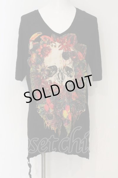 画像1: KMRii / BOTANICAL PARADISE Tシャツ 3 ブラック O-24-12-29-063-KM-ts-YM-ZT137 (1)