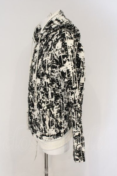 画像2: KMRii / White Graphite Parka Pullover パーカー 3 ホワイトｘブラック O-24-12-29-068-KM-to-YM-ZT137 (2)