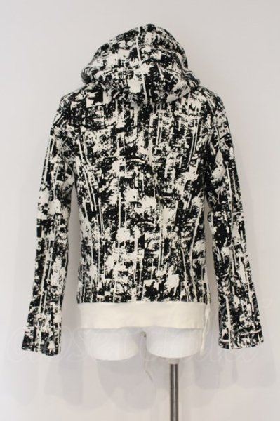 画像3: KMRii / White Graphite Parka Pullover パーカー 3 ホワイトｘブラック O-24-12-29-068-KM-to-YM-ZT137 (3)