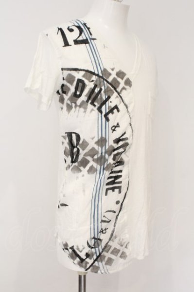 画像2: SHARE SPIRIT / Harf Print Tシャツ L ホワイト O-24-12-29-070-SH-ts-YM-ZT137 (2)