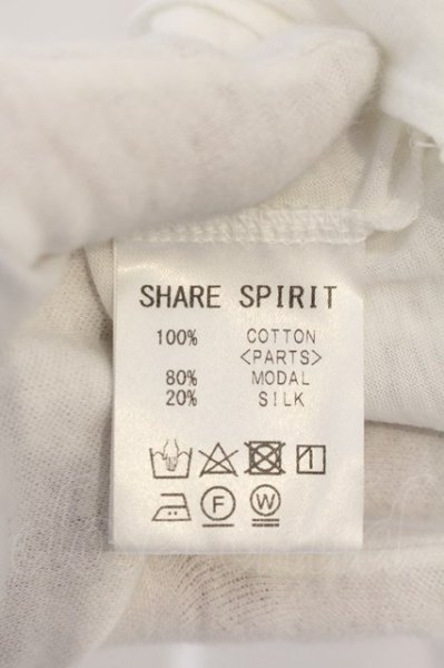 画像5: SHARE SPIRIT / Harf Print Tシャツ L ホワイト O-24-12-29-070-SH-ts-YM-ZT137 (5)