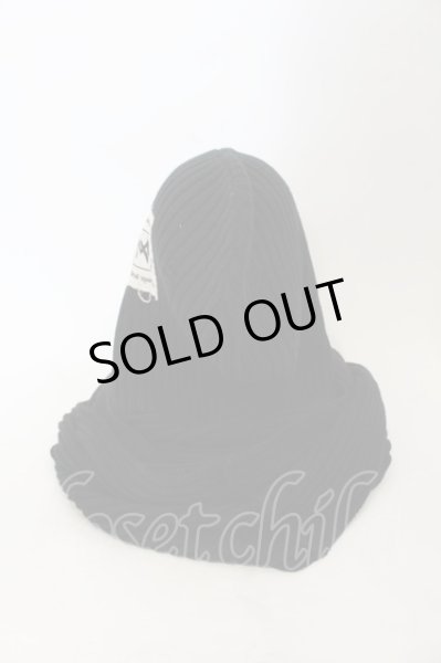 画像4: Moonage Devilment  / ダメージニットフード F ブラック O-24-12-29-073-MO-za-YM-OS (4)