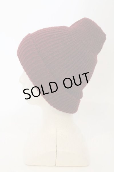 画像2: NO ID. / リブニットビーニーキャップ  ワイン O-24-12-29-074-NO-za-YM-ZT134 (2)