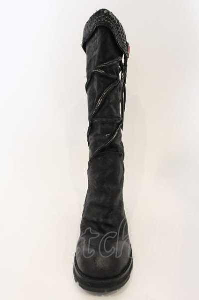 画像5: KMRii / Crush Jet Boots CUSTOM ブーツ  ブラック O-24-12-29-089-KM-sho-YM-ZT-S007 (5)