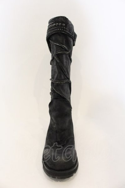 画像14: KMRii / Crush Jet Boots CUSTOM ブーツ  ブラック O-24-12-29-089-KM-sho-YM-ZT-S007 (14)