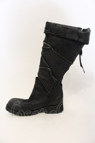 画像15: KMRii / Crush Jet Boots CUSTOM ブーツ  ブラック O-24-12-29-089-KM-sho-YM-ZT-S007 (15)