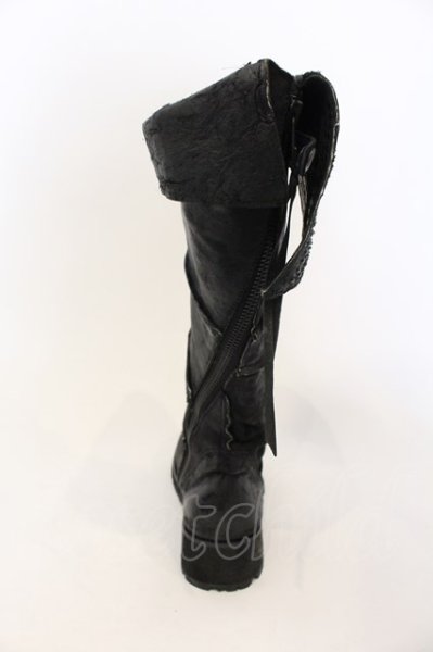 画像16: KMRii / Crush Jet Boots CUSTOM ブーツ  ブラック O-24-12-29-089-KM-sho-YM-ZT-S007 (16)