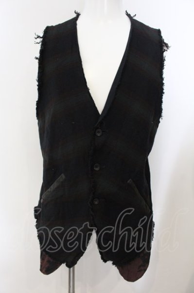 画像1: LGB / VEST/M カットオフロングベスト 【メンズ4】 4 ブラックｘレッド O-24-12-29-012-LG-to-YM-ZT142 (1)