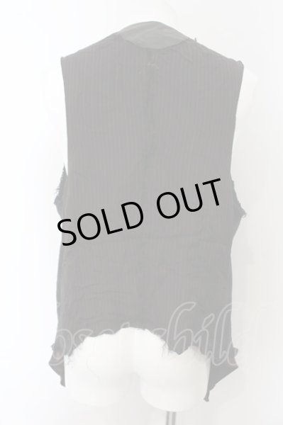 画像2: LGB / VEST/M カットオフロングベスト 【メンズ4】 4 ブラックｘレッド O-24-12-29-012-LG-to-YM-ZT142 (2)