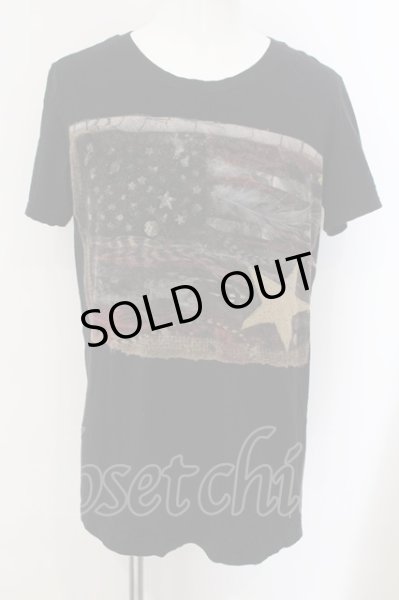 画像1: LGB / AMERICAN FLAG ONE STAR-FP/M Tシャツ【メンズ3】 3 ブラック O-24-12-29-028-LG-ts-YM-ZT138 (1)