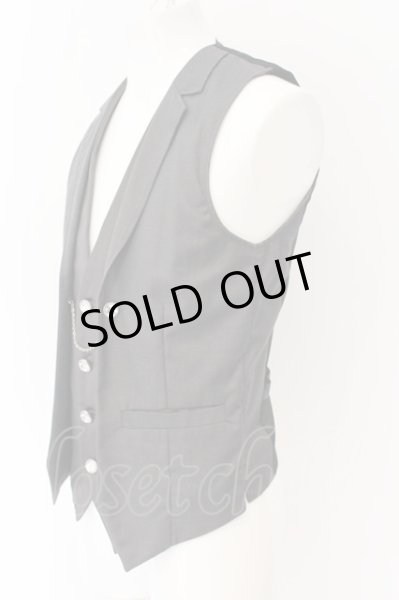 画像2: MURDER LICENSE / クリスタルチェーンレイヤードベスト 46 グレー O-24-12-30-027-MU-to-YM-OS (2)