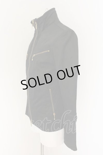 画像3: BUFFALO BOBS / スタンドネックナイロンギミックライダースジャケット 1 ブラック O-24-12-30-030-BU-ja-YM-OS (3)