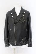 GU×UNDERCOVER / PUレザーダブルライダースジャケット L ブラック O-24-12-30-032-GU-ja-YM-ZT-ML025